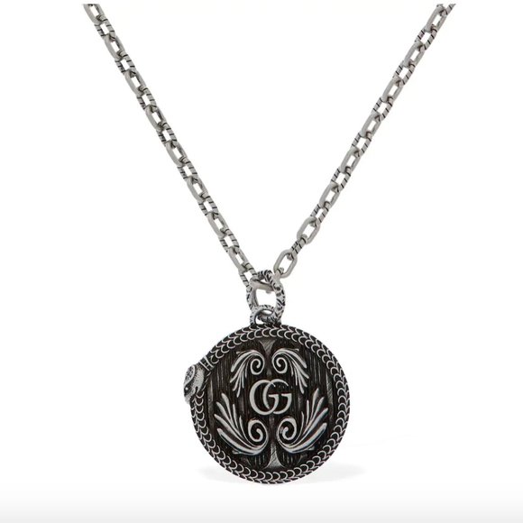 Gucci GG Marmont Pendant Necklace Sterling Silver